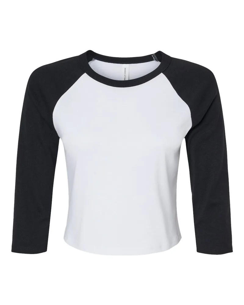 Bella+Canvas® Ladies' Micro Ribbed Three-Quarter Raglan Baby T-Shirt view 3