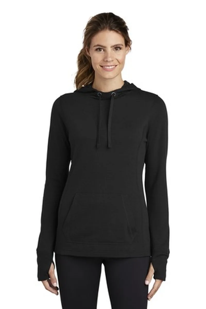 Sport-Tek ® Women's PosiCharge ® Tri-Blend Wicking Fleece Hooded Pullover.