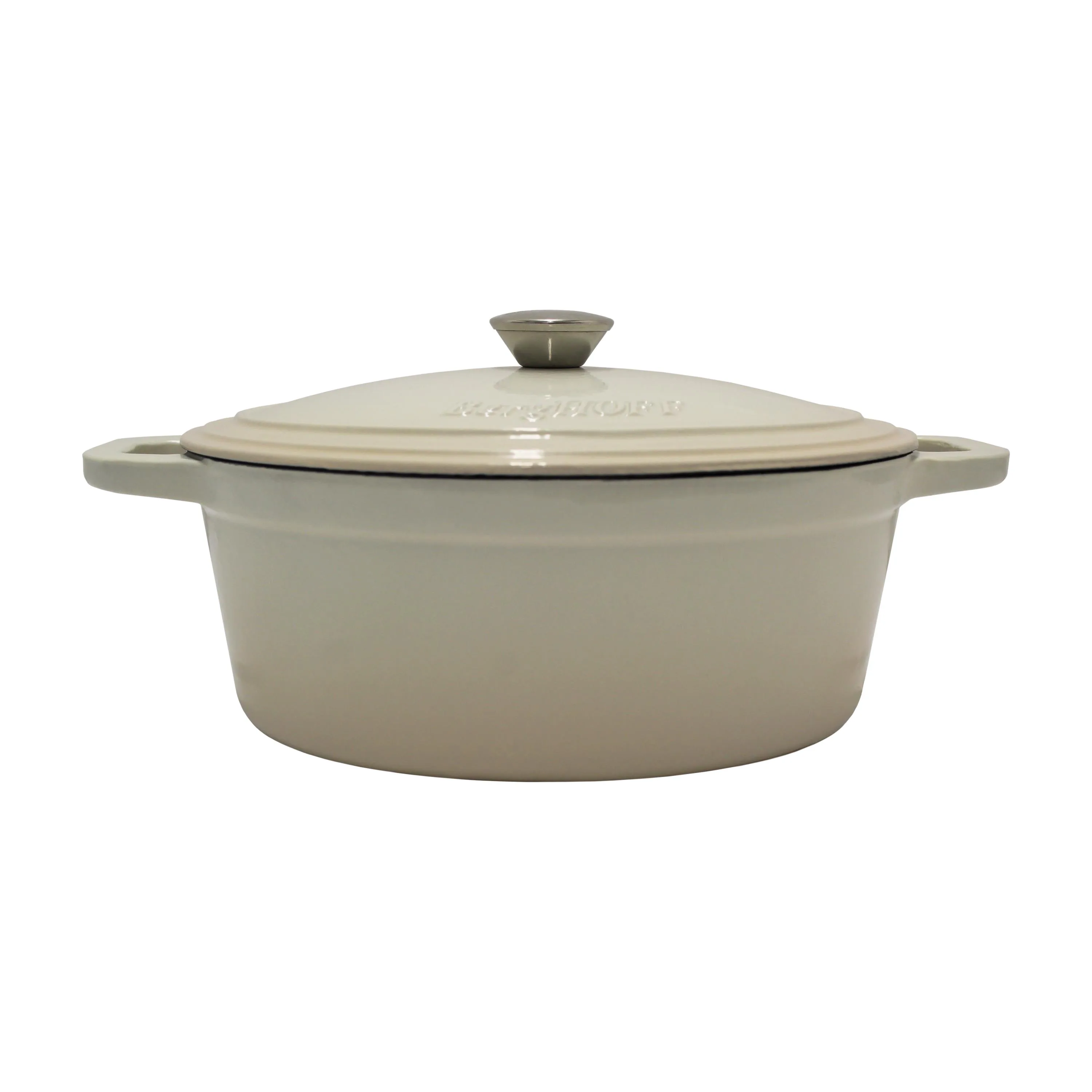 BergHoff® Neo 5Qt Cast Iron Oval Cov Dutch Oven Meringue