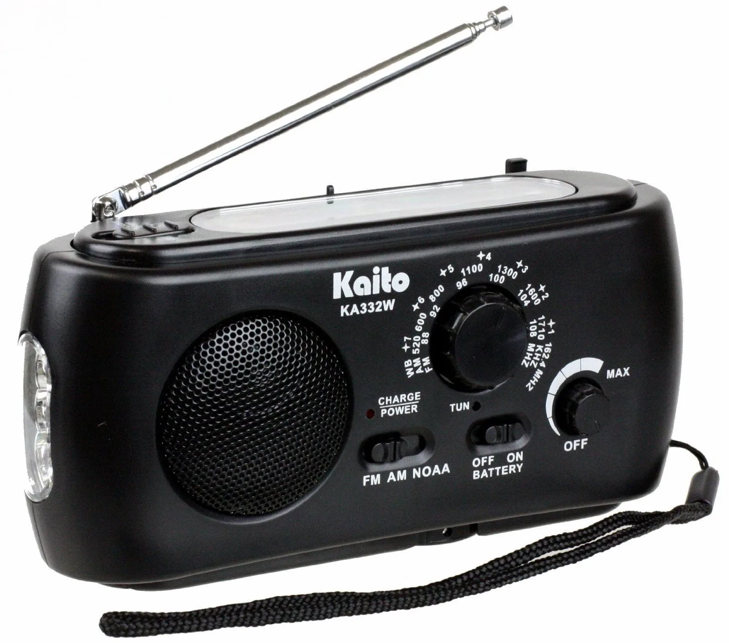 Kaito Emergency Radios & Wireless Mics Kaito Ka332W Weather Radio w/Am/Fm Flashlight Crank Solar