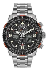 Citizen® Men's Promaster Skyhawk A-T Eco-Drive® Titanium Watch w/Black Dial