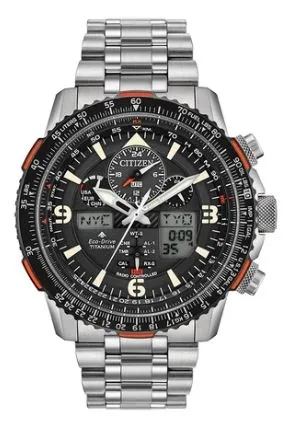 Citizen® Men's Promaster Skyhawk A-T Eco-Drive® Titanium Watch w/Black Dial