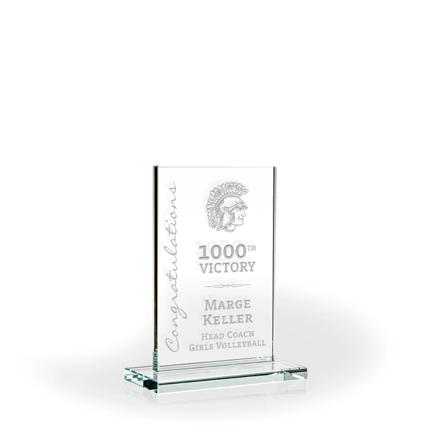 Acclaim Glass Rectangle with Base, Small