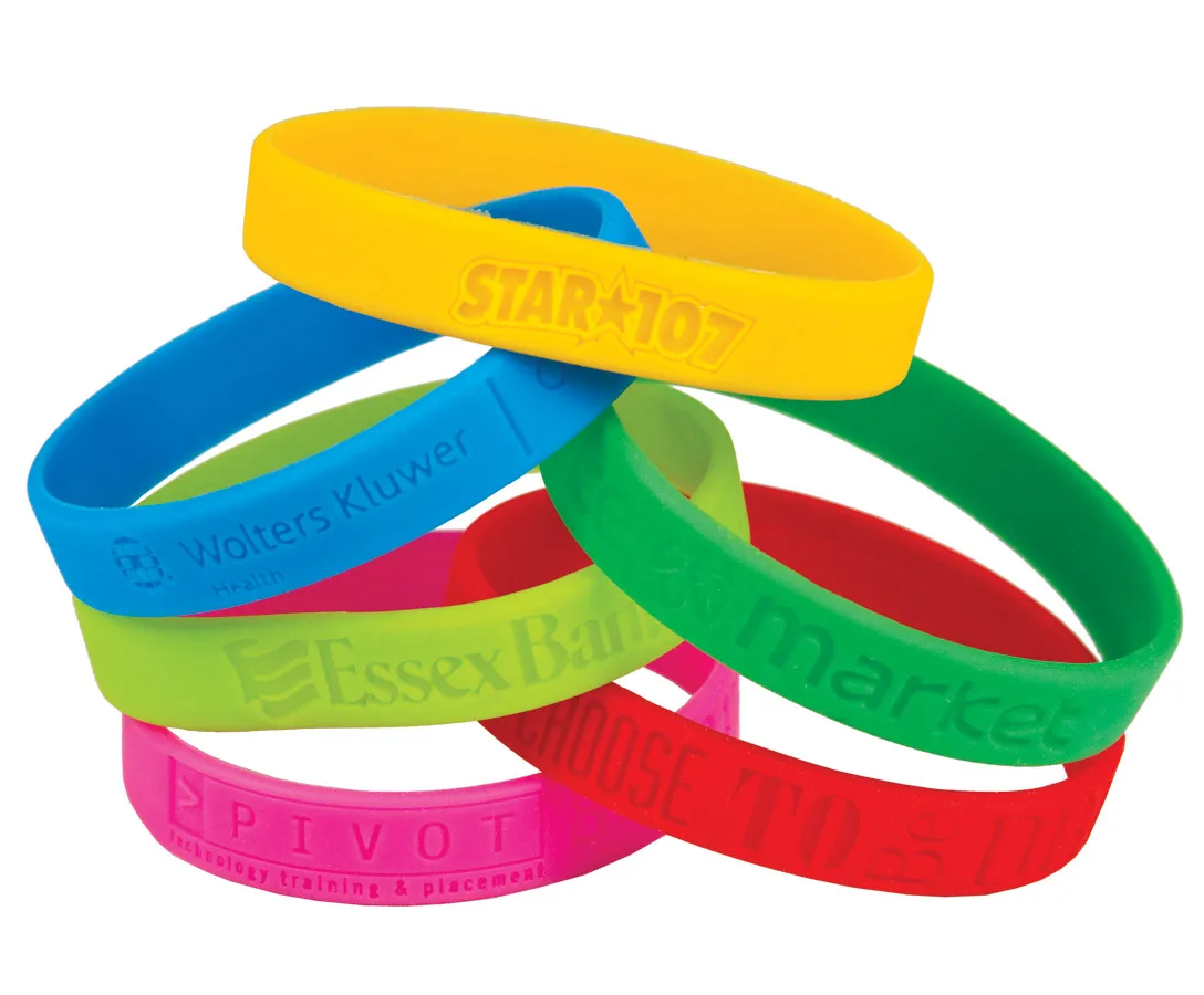 ½" Debossed Silicone Awareness Bracelet