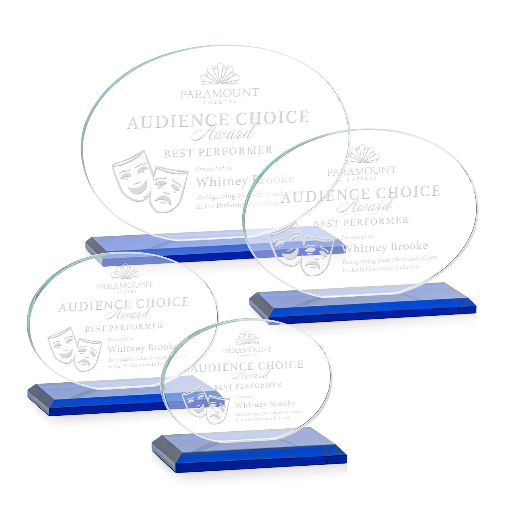 Deep Etch, Horizontal, Blue