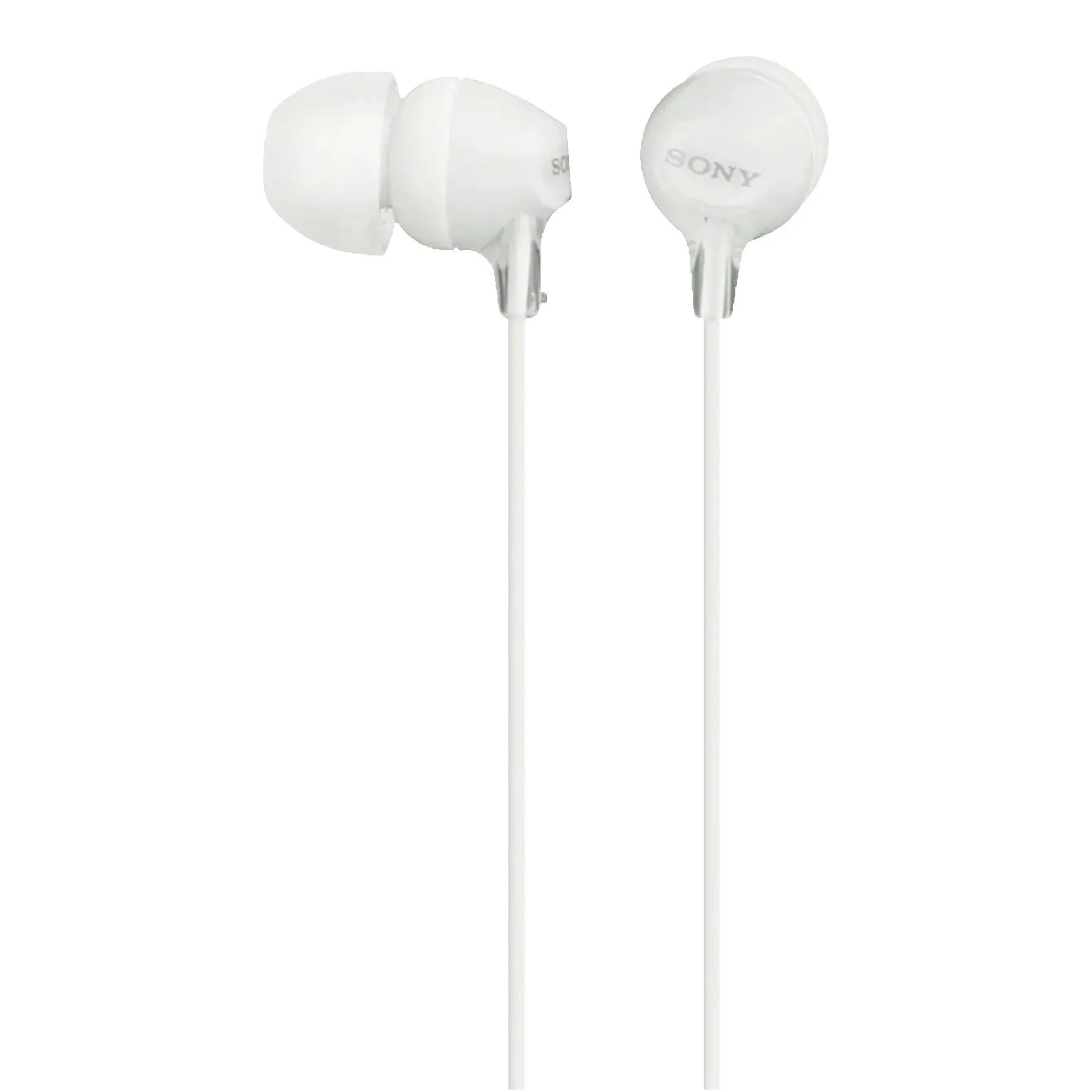 Sony MDR-EX15AP Wired In-Ear Headphones with Microphone - White view 2