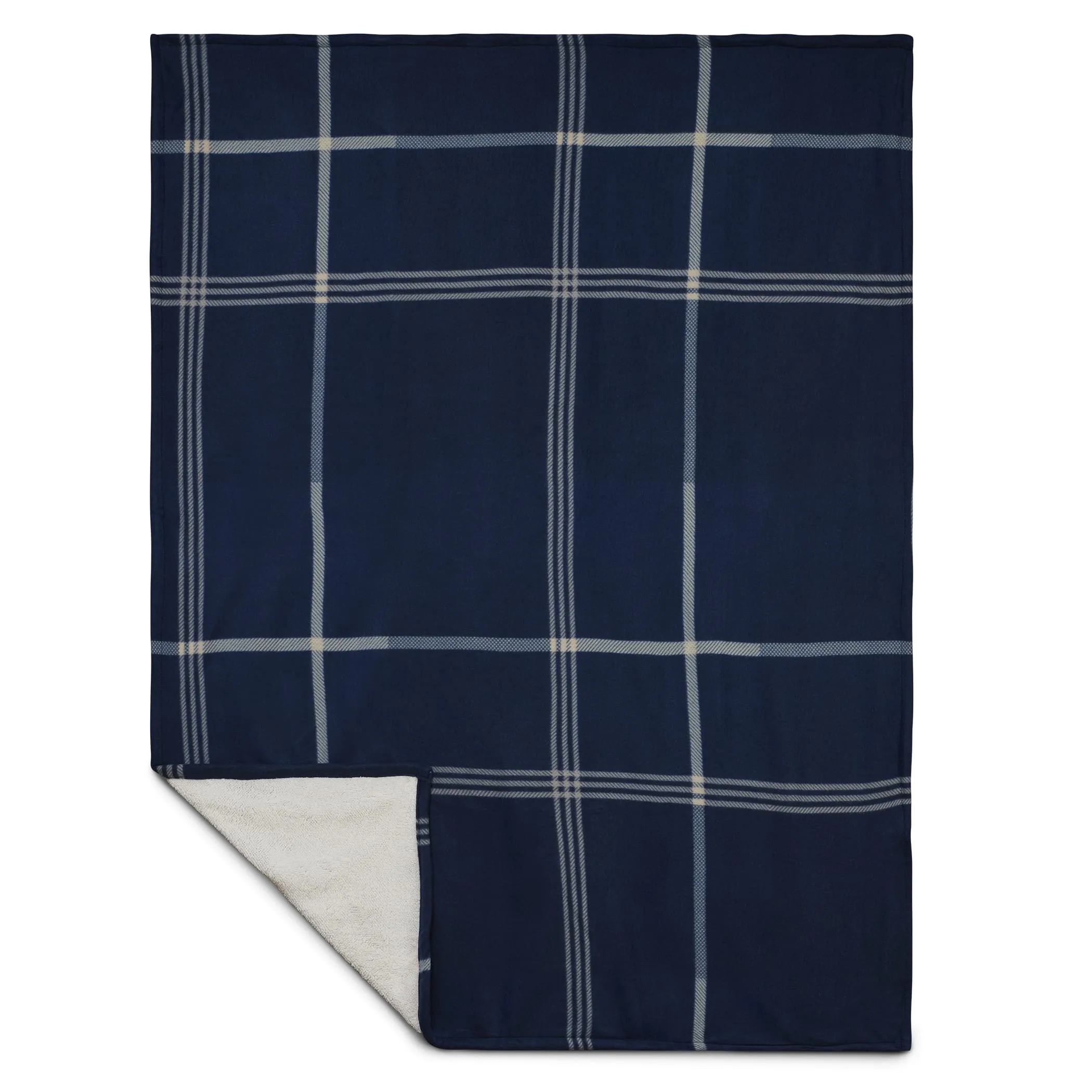 Plaid Fleece Sherpa Blanket view 2