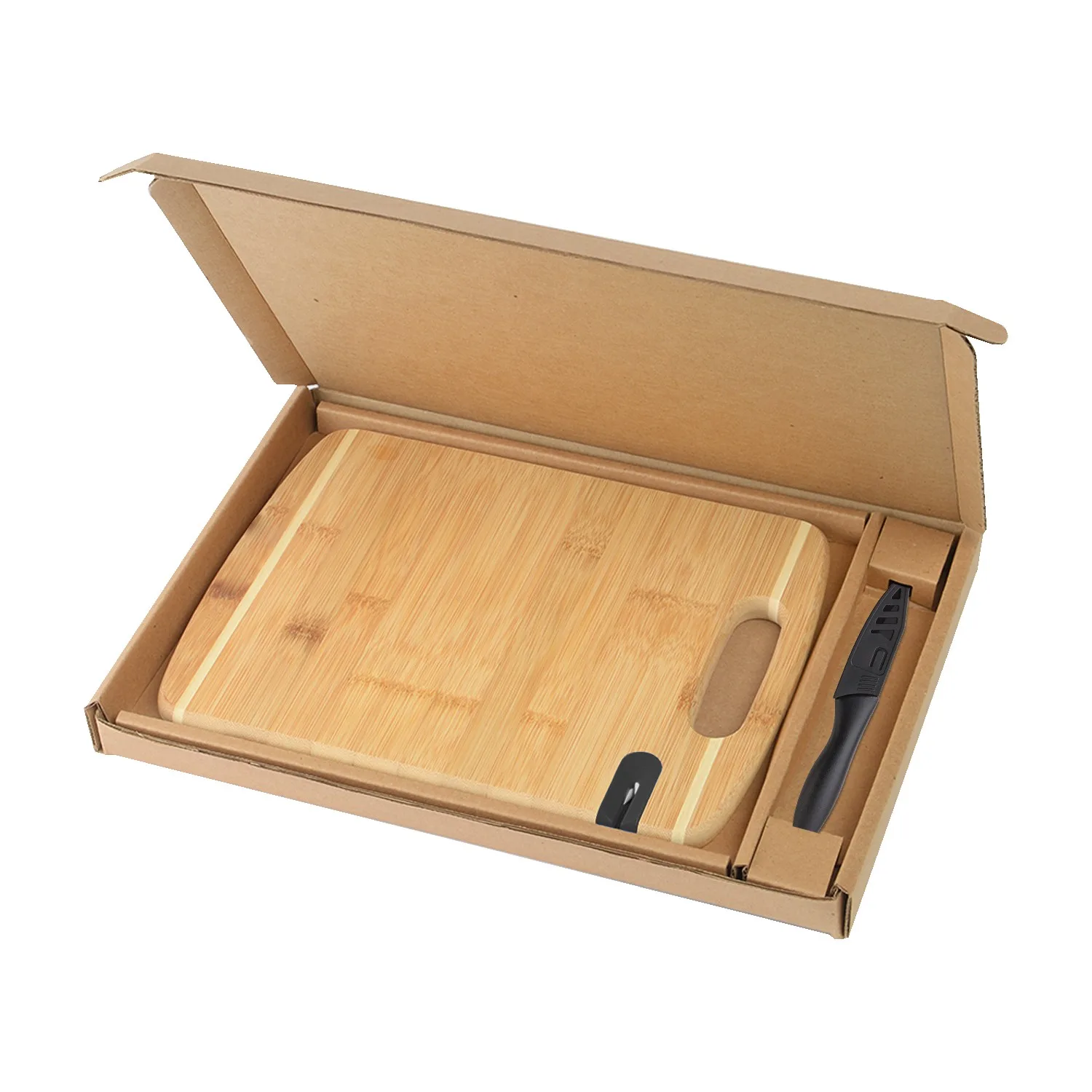 Bamboo Sharpen-It™ Cutting Board w/Knife Gift Box Set view 2