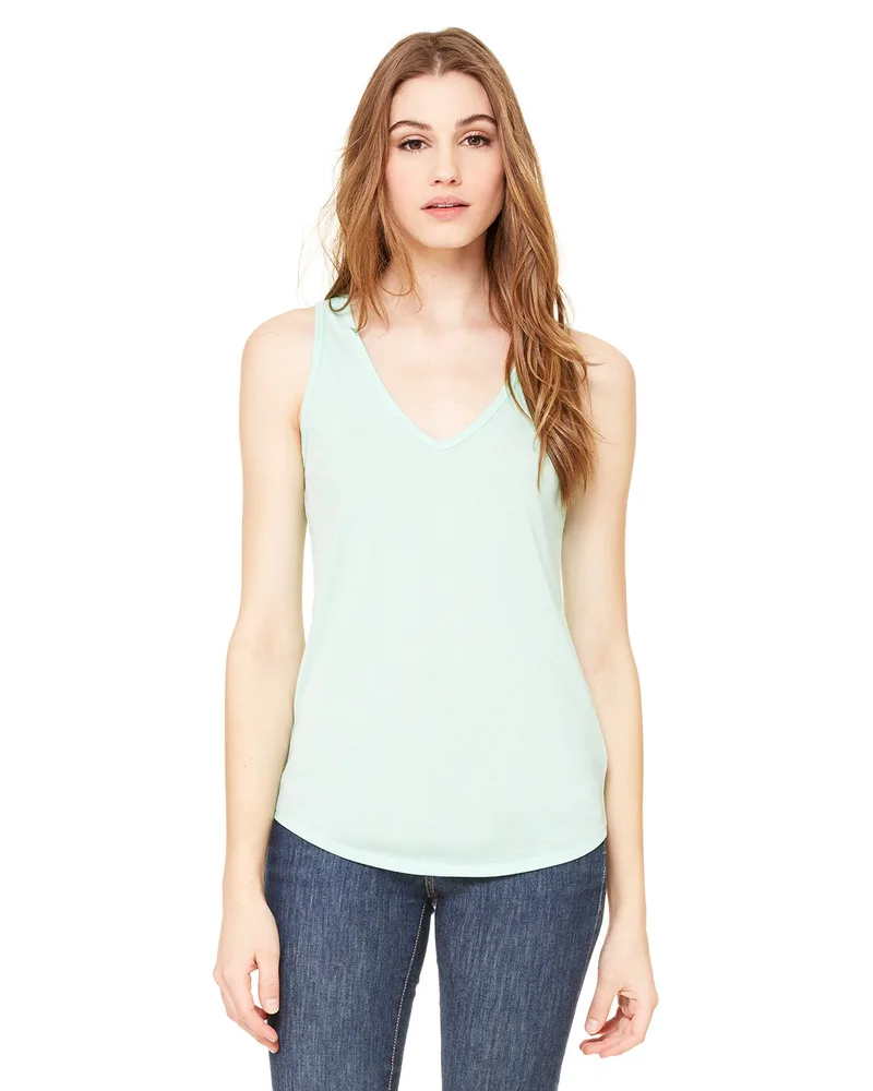 BELLA+CANVAS Ladies' Flowy V-Neck Tank view 5