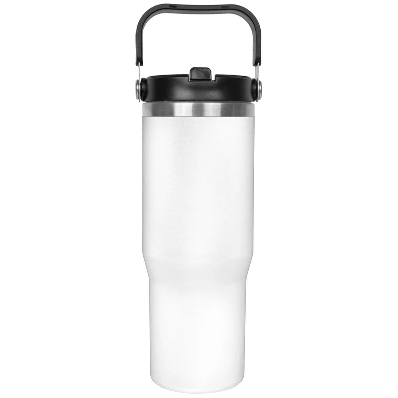 30 Oz. Stainless Steel Insulated Mug w/Handle & Built-In Straw view 4