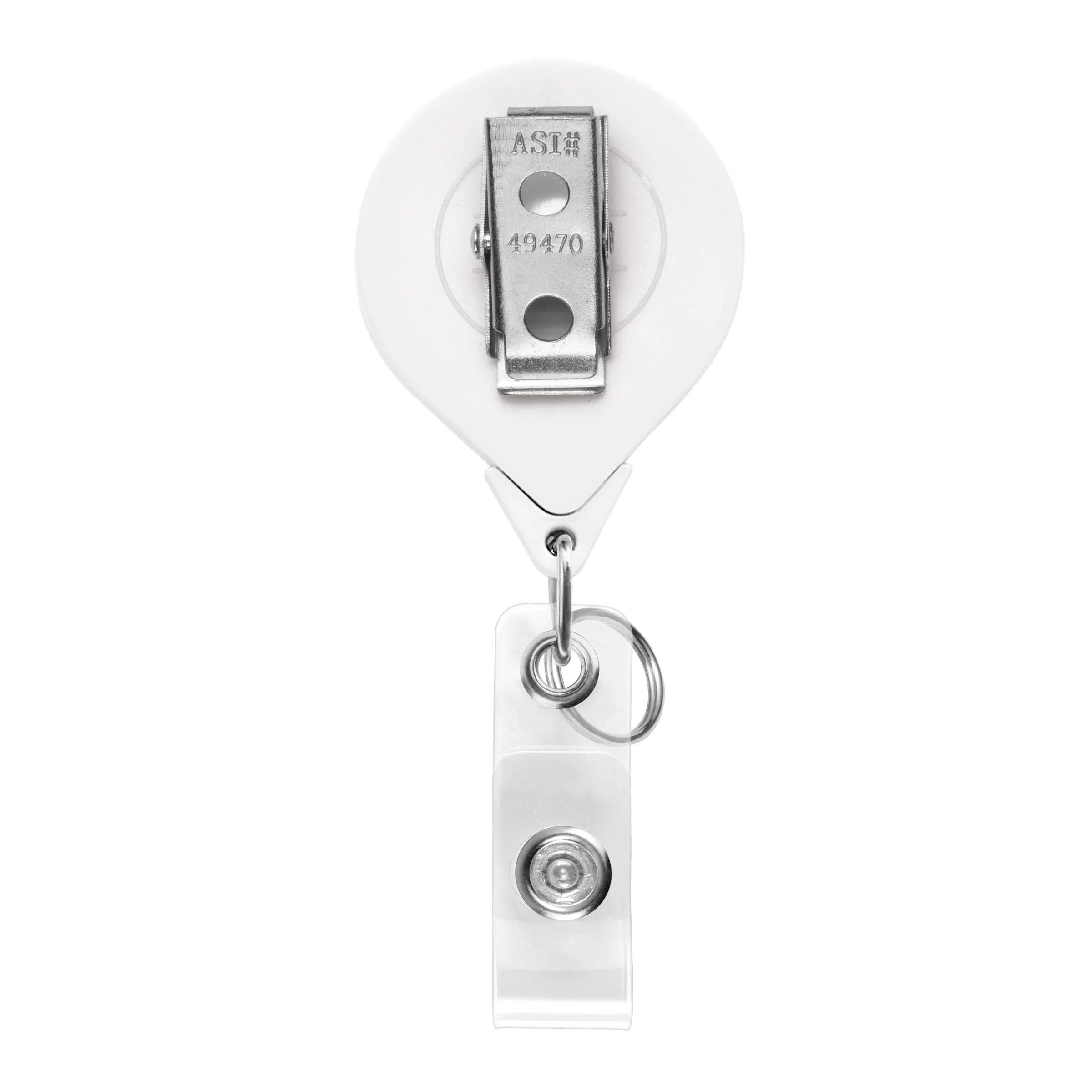 Round Dual Back Retractable Badge Reel view 3