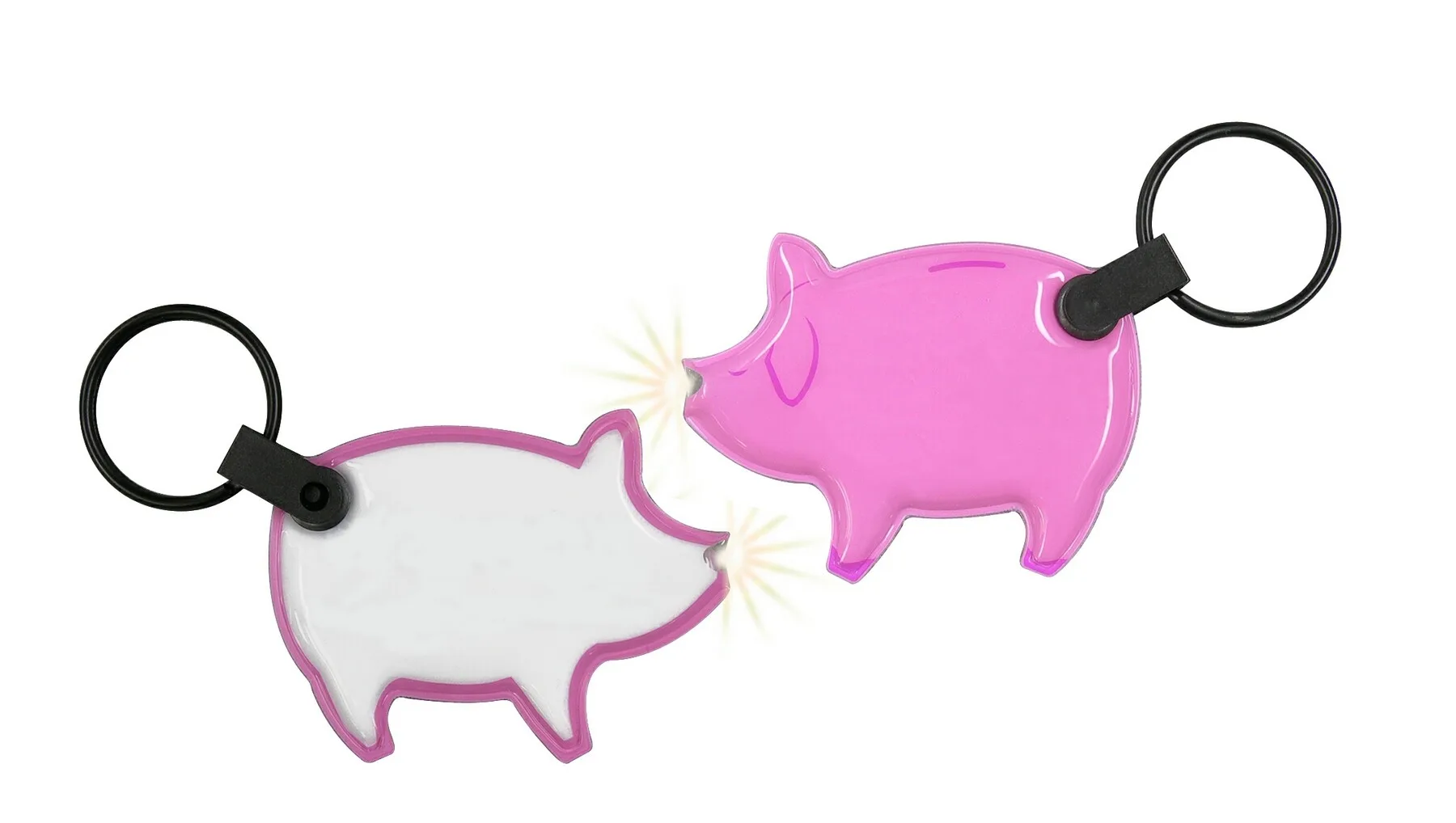 ShapeLights™ Color-A-Shape Key Ring Flashlight (Pig) view 2