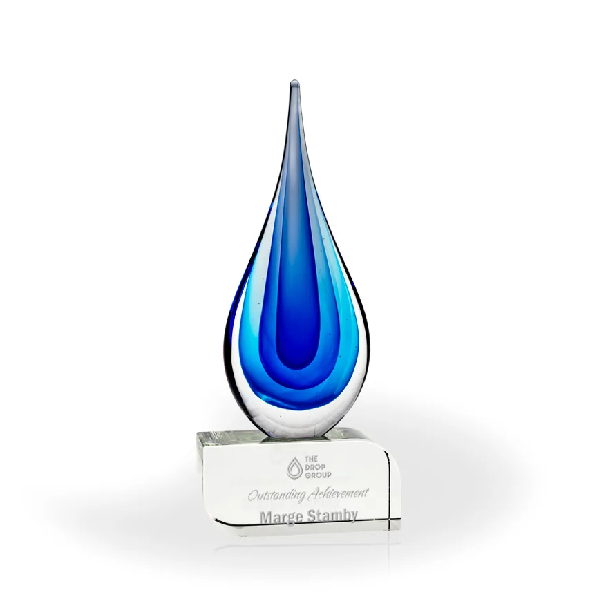 Elston Art Glass Award - Oblong Base