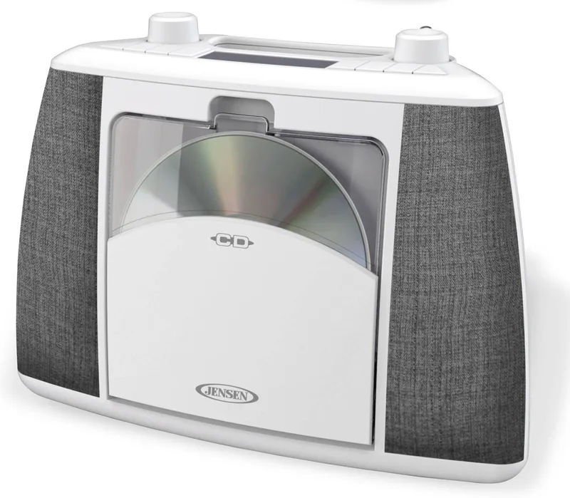 Jensen Audio Portable Bluetooth Cd Music System - White