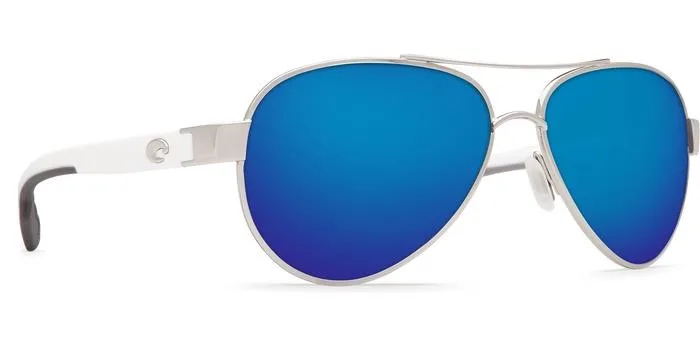 Costa Del Mar Loreto Sunglasses - (Frame) Palladium; (Lens) Blue Mirror, Glass 580G