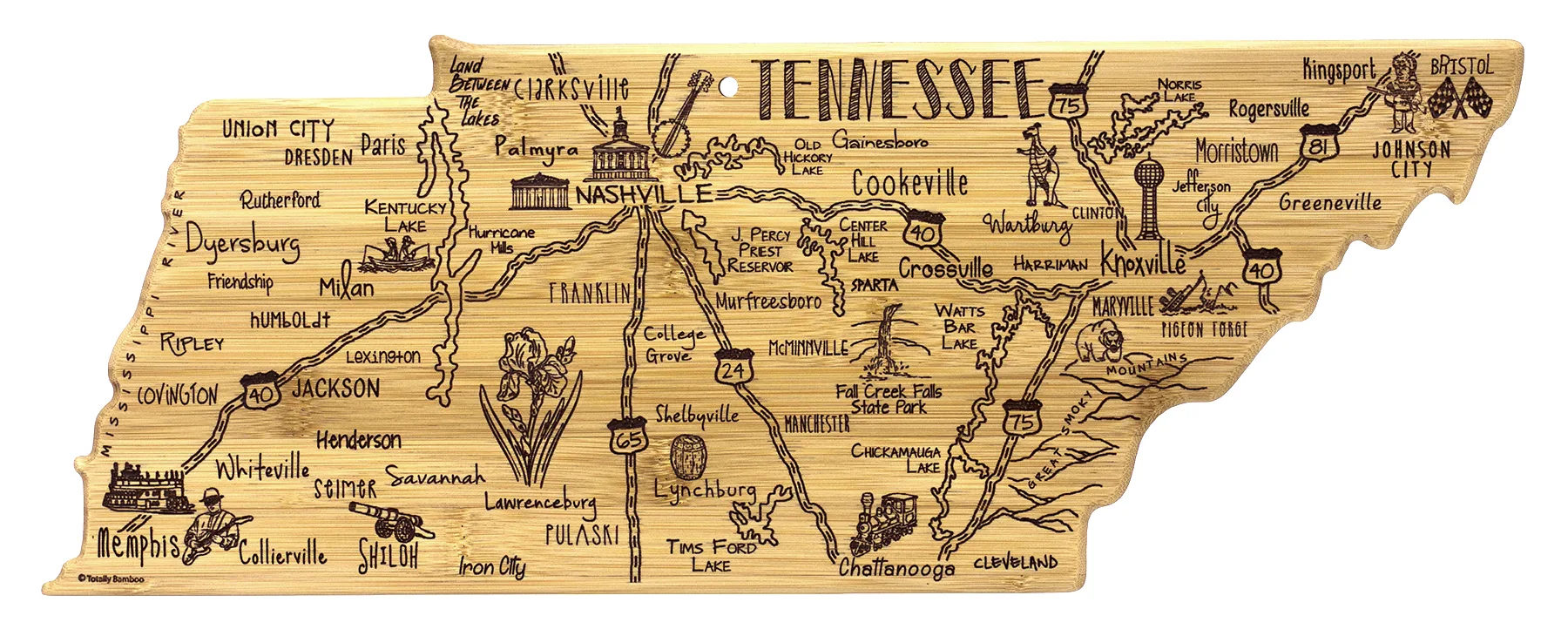 Destination Tennessee Cutting & Serving Board
