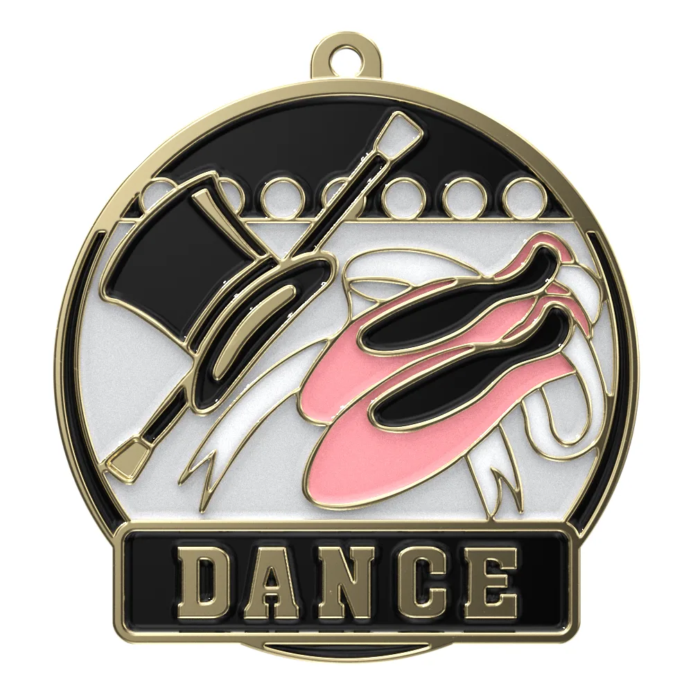 Bright Gold Dance High Tech Medallion (2")
