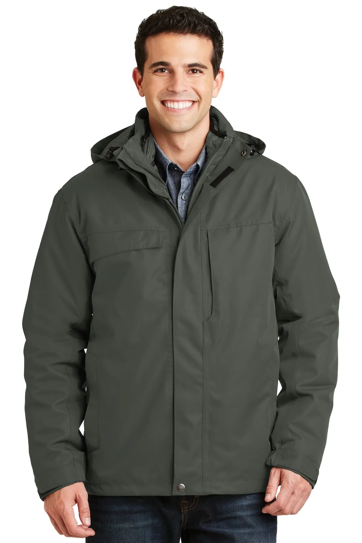 Port Authority® Herringbone 3-in-1 Parka.