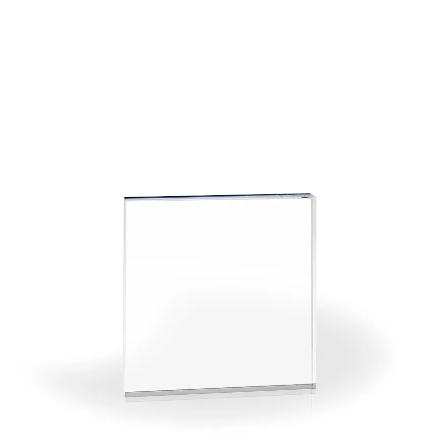 Block Acrylic Paperweight Award - Engraved view 2