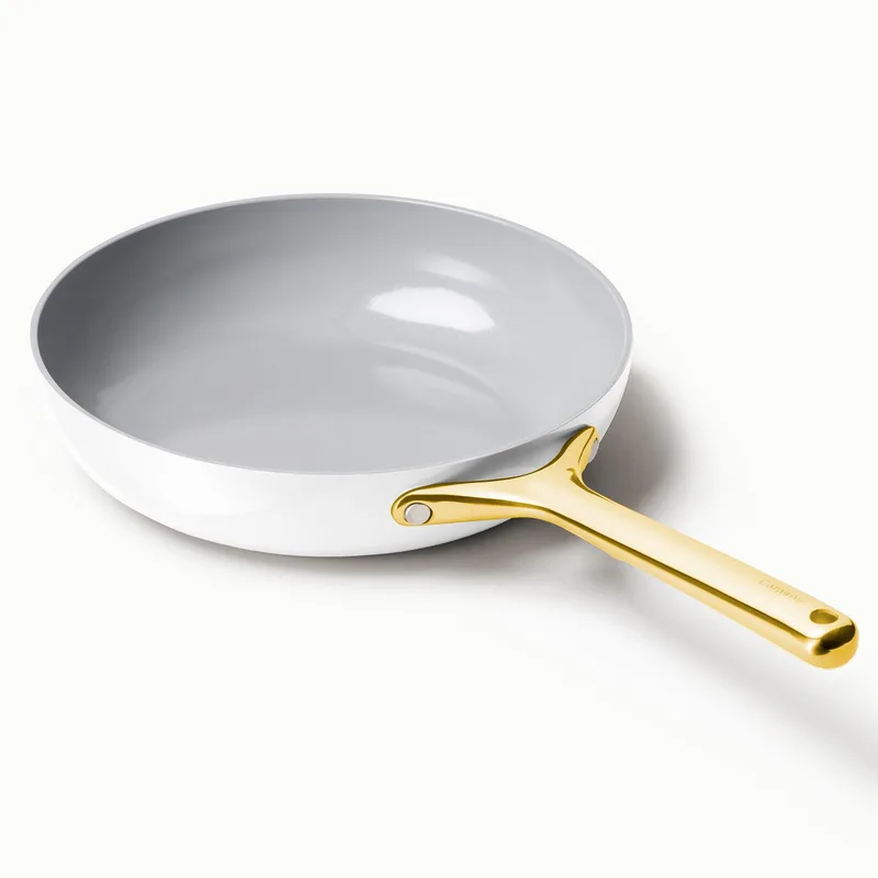 Caraway 8" Iconics Nonstick Ceramic Fry Pan White/Gold