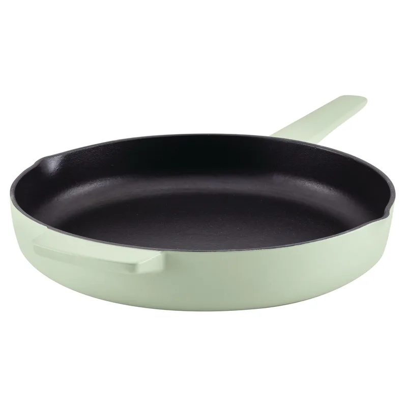 KitchenAid 12" Enameled Pistachio Cast Iron Skillet