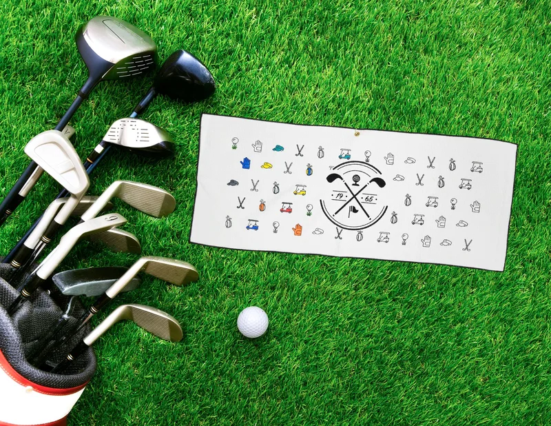 Microfiber Waffle Small Golf Towel (Color Splash)
