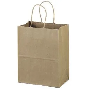 Eco Mini - Kraft-Brown Shopper - Chromatic (8" x 4 1/2" x 10 3/4") view 2