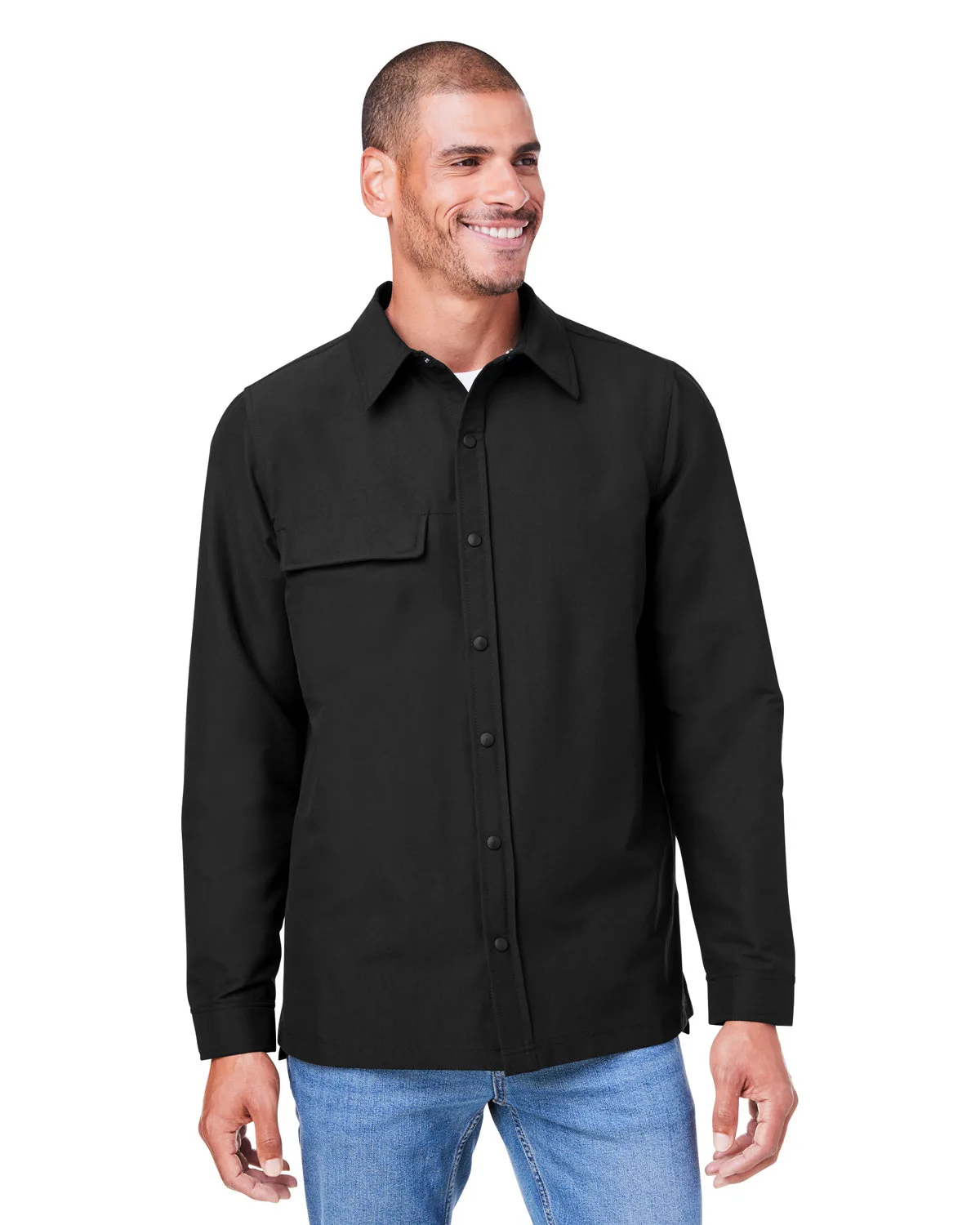 Harriton Unisex Flex Twill Overshirt Jacket
