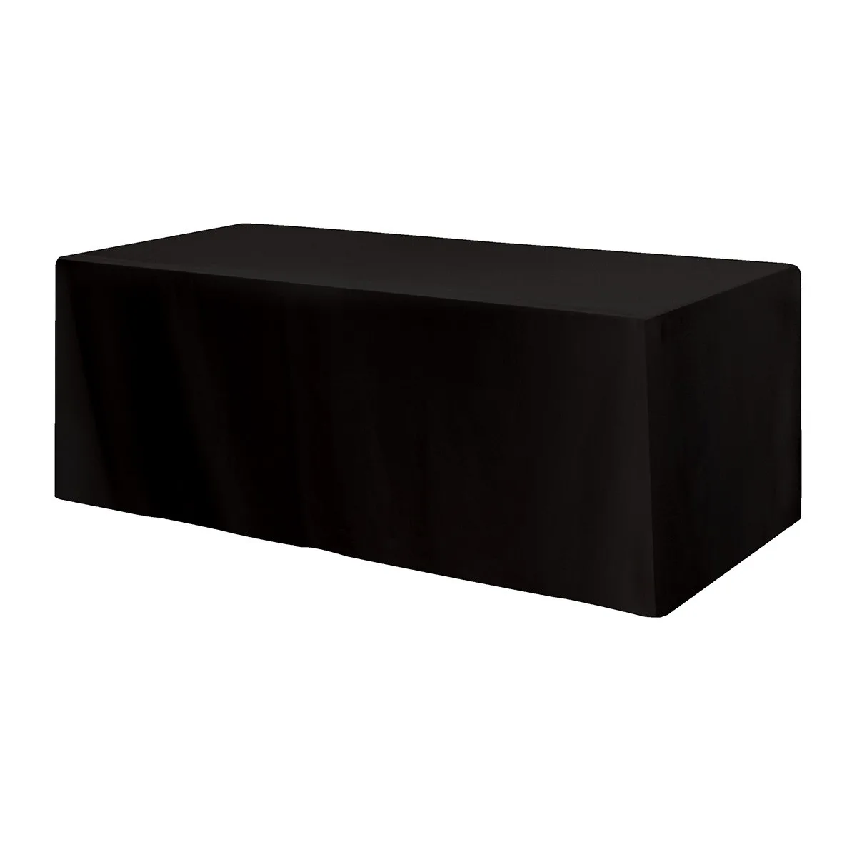 Fitted Poly/cotton 3-sided Table Cover - Fits 8' Standard Table view 3