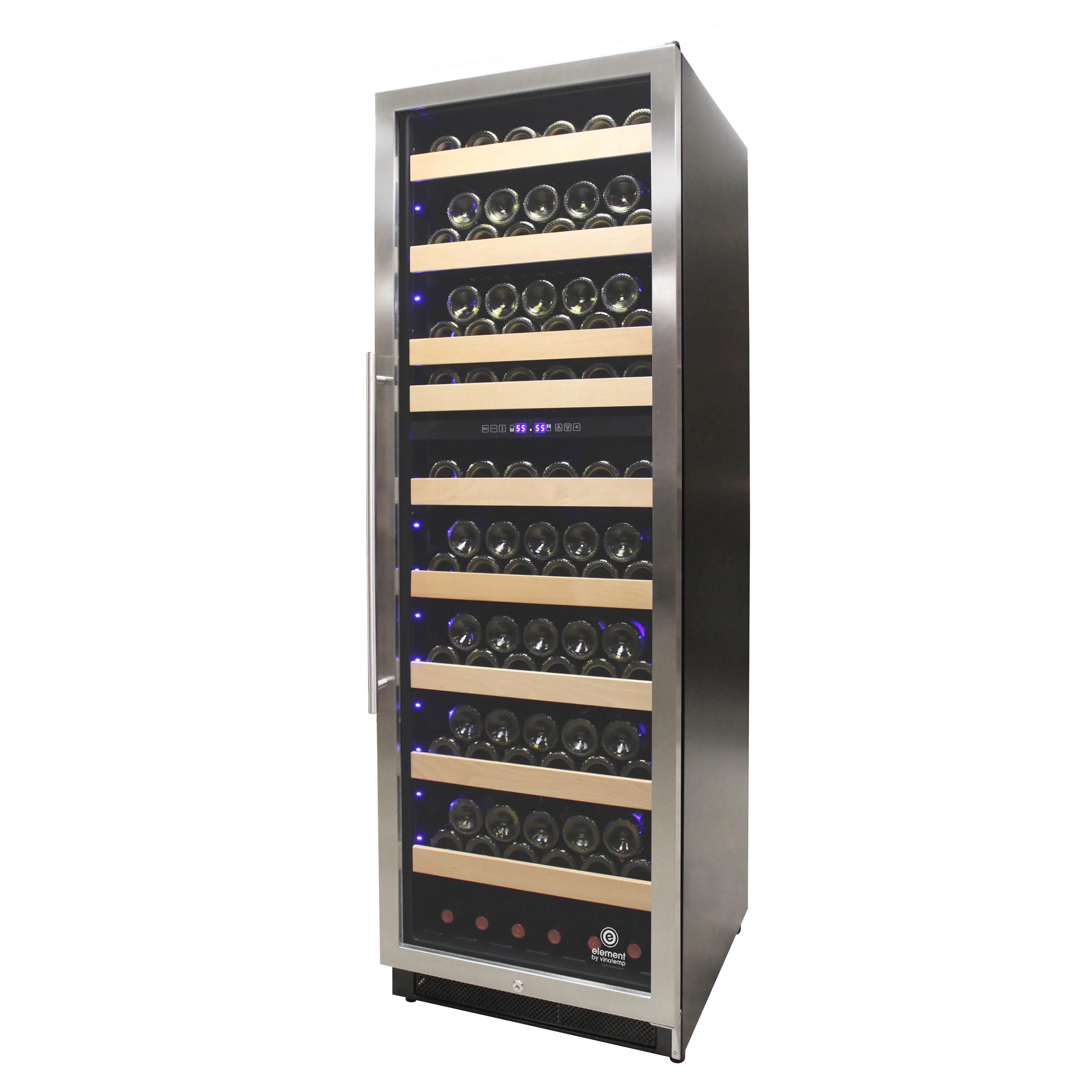 Legacy Vinotemp - 215-Bottle Dual-Zone Wine Cooler - Stainless