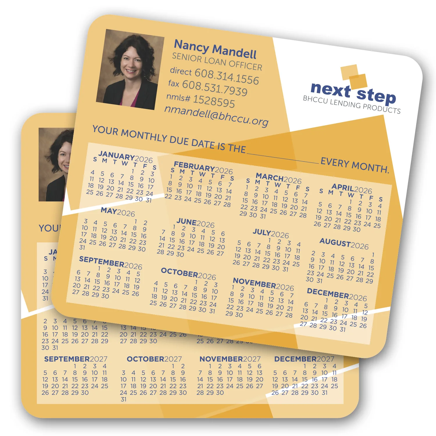 Double Sided Calendar Magnet