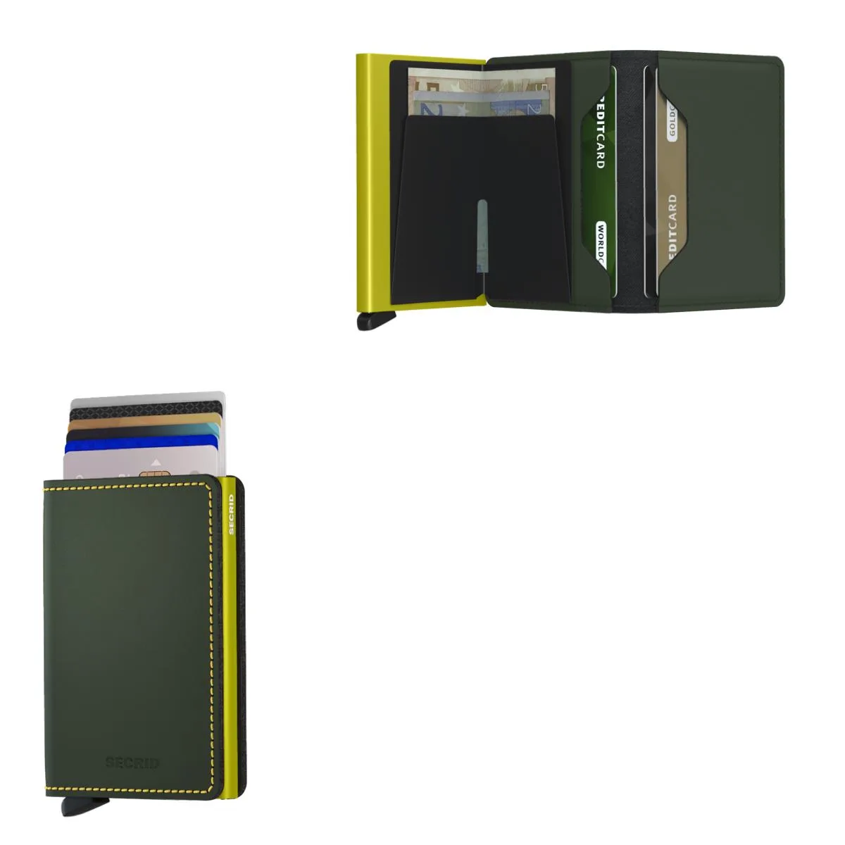 Secrid Slimwallet Matte Leather - Green Lime