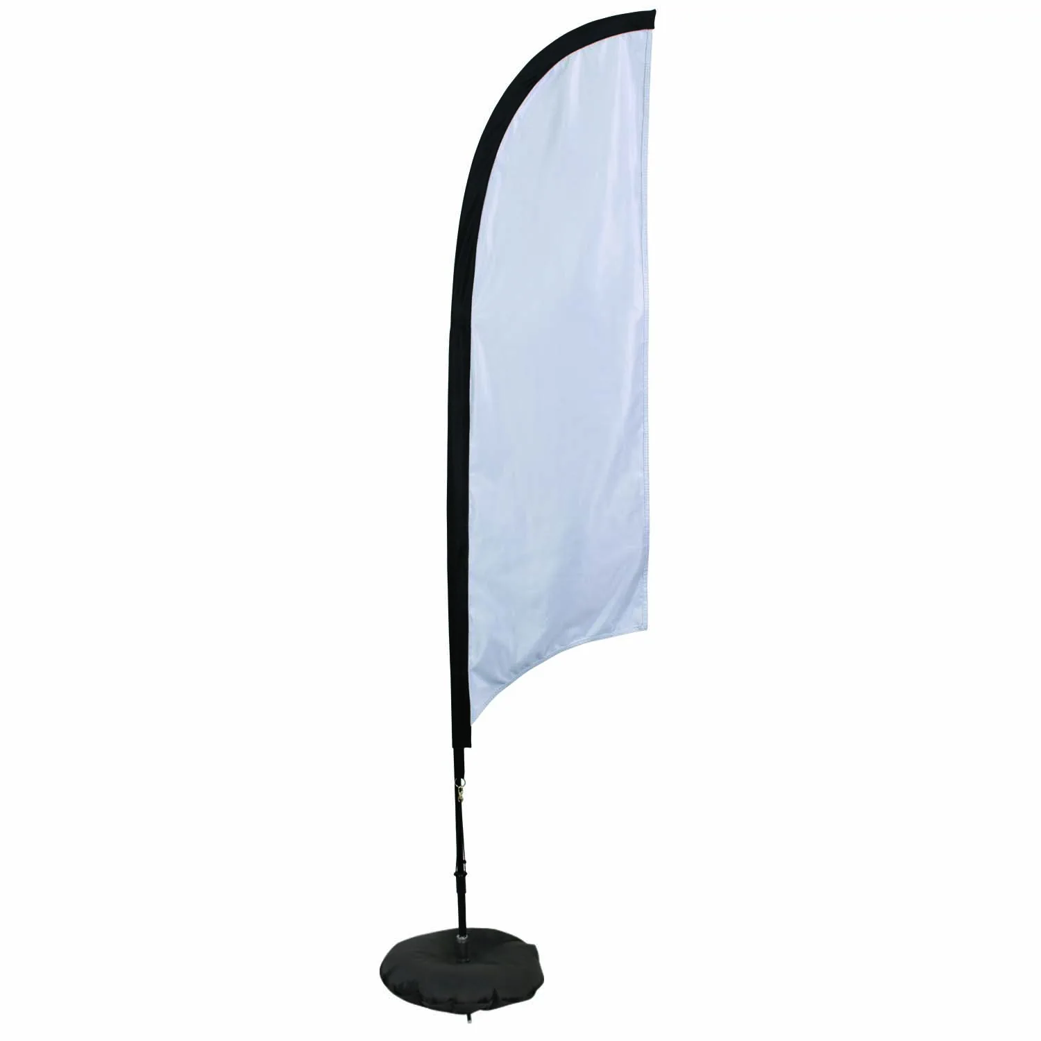7' Premium Razor Sail Sign Flag, 1-Sided, Scissor Base view 2