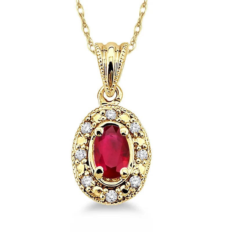 Jilco Inc Diamond & Ruby Necklace