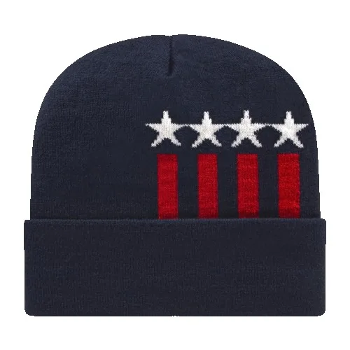 Stars & Stripes Knit Cap with Cuff view 4