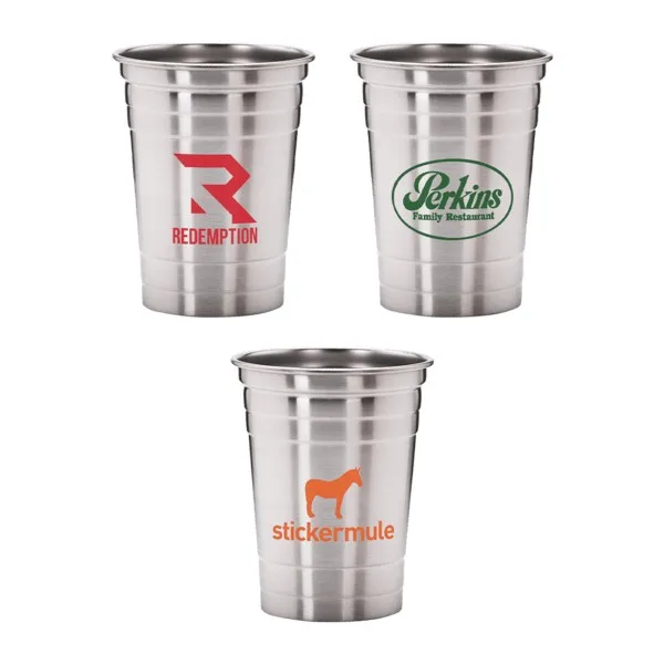 Suds 16 oz Stainless Steel Beer Cups view 2