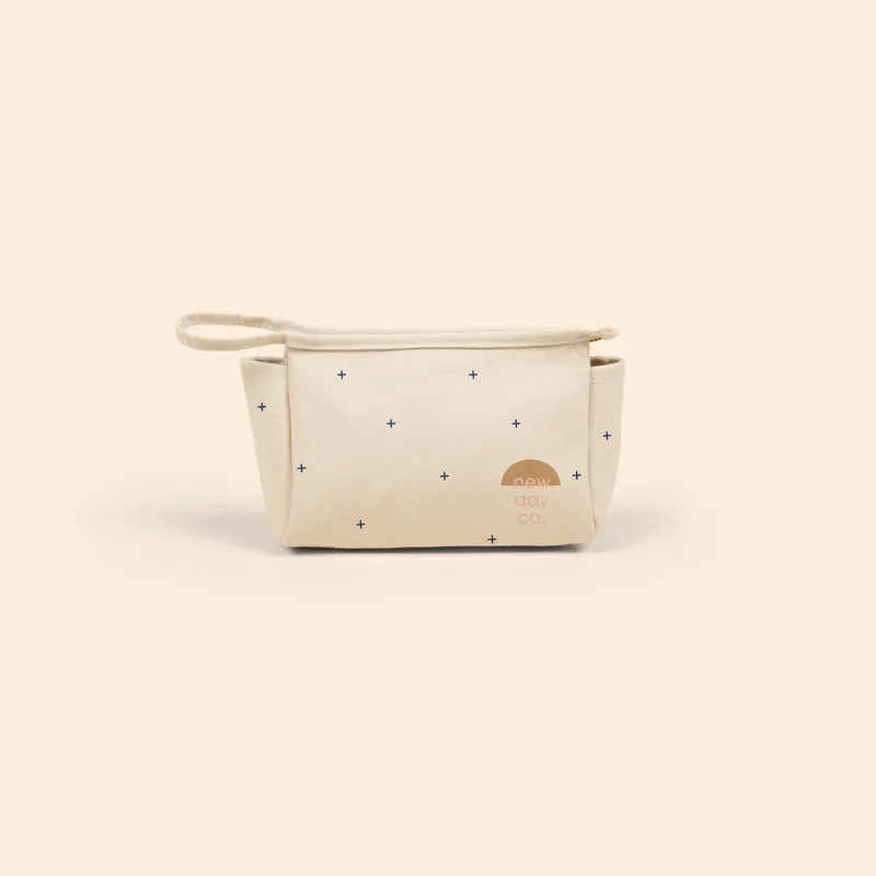 Natural Canvas Beige Logo Front