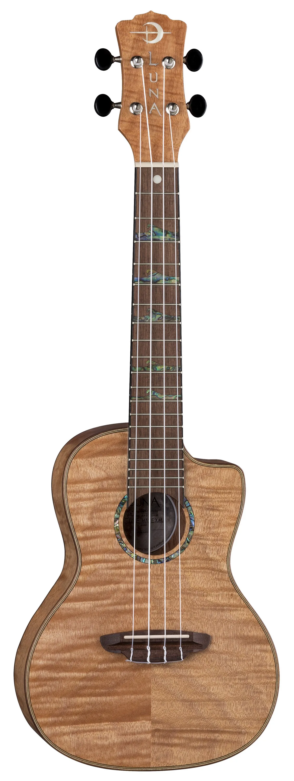 Luna High Tide Exotic Mahogany Concert Ukulele w/Gigbag