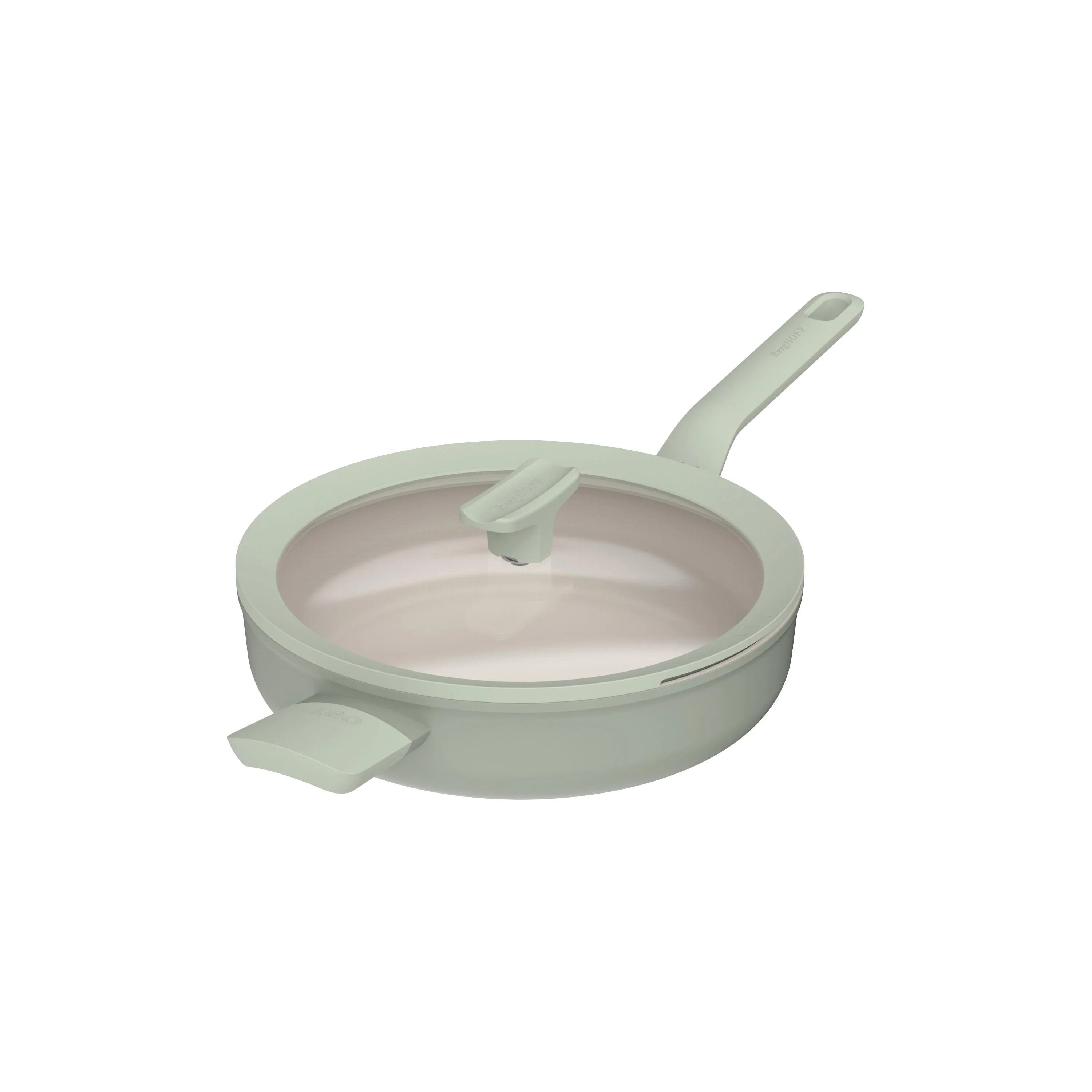 BergHoff Leo Balance Ns Ceramic 3Qt Covered Sauté Pan, 10.5" Recycled Aluminum, Sage