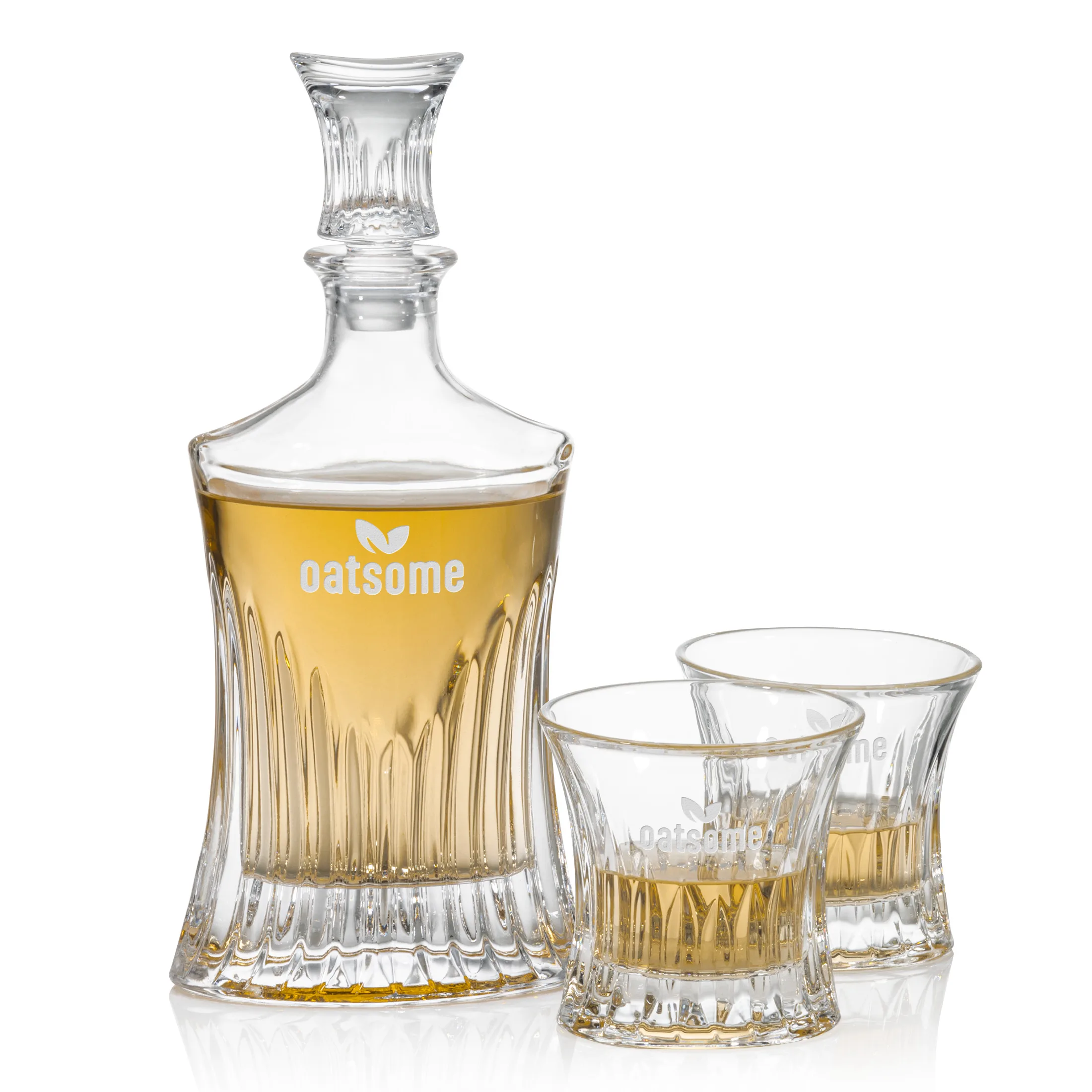 Decanter Set, Deep Etch, Decanter & 2 OTR
