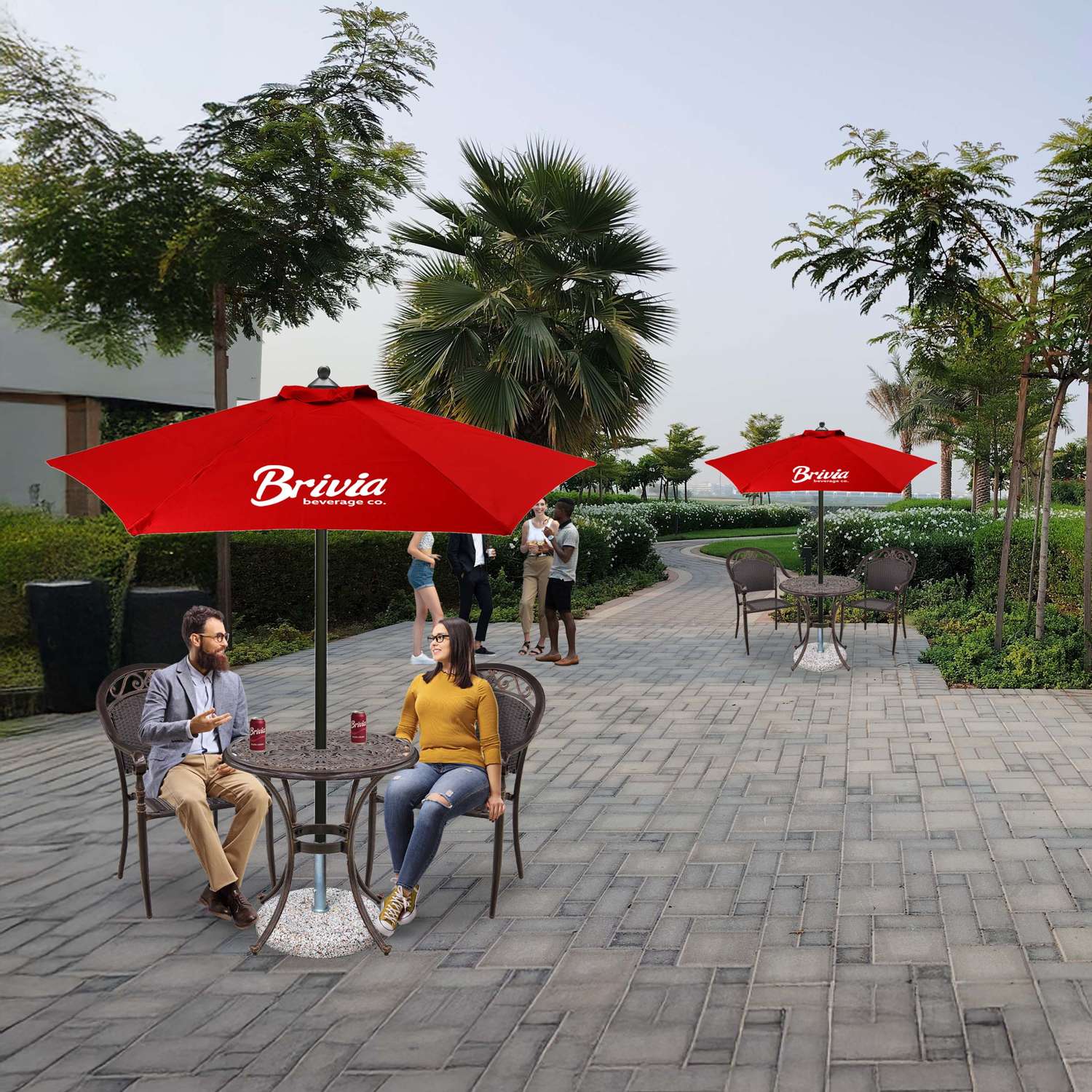 7' Steel Market Umbrella Kit (6 Imprints) view 5