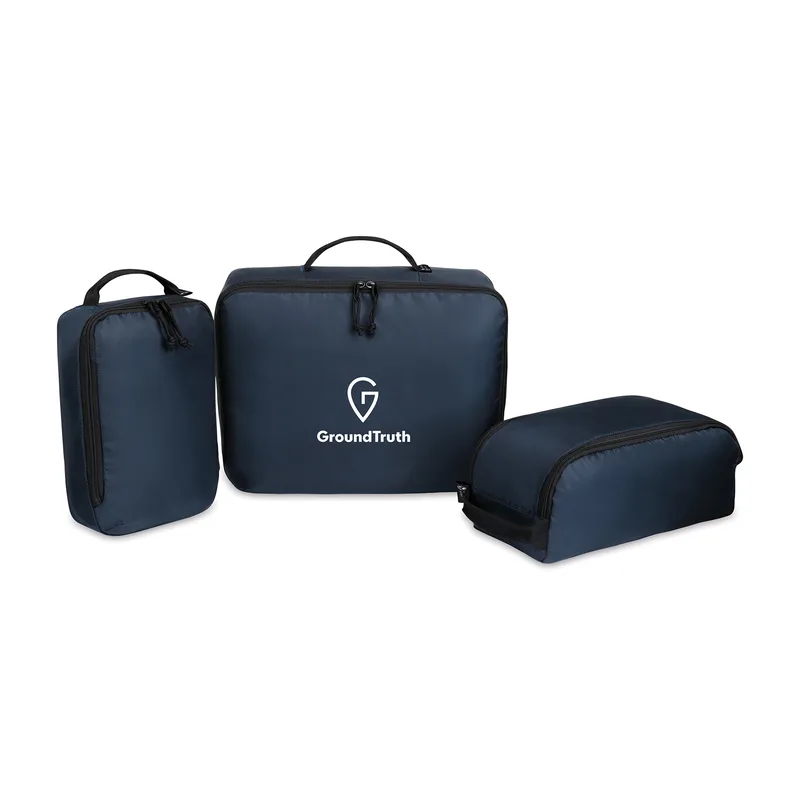 Renew AWARE™ rPET 3 Piece Packing Cube Set - Navy