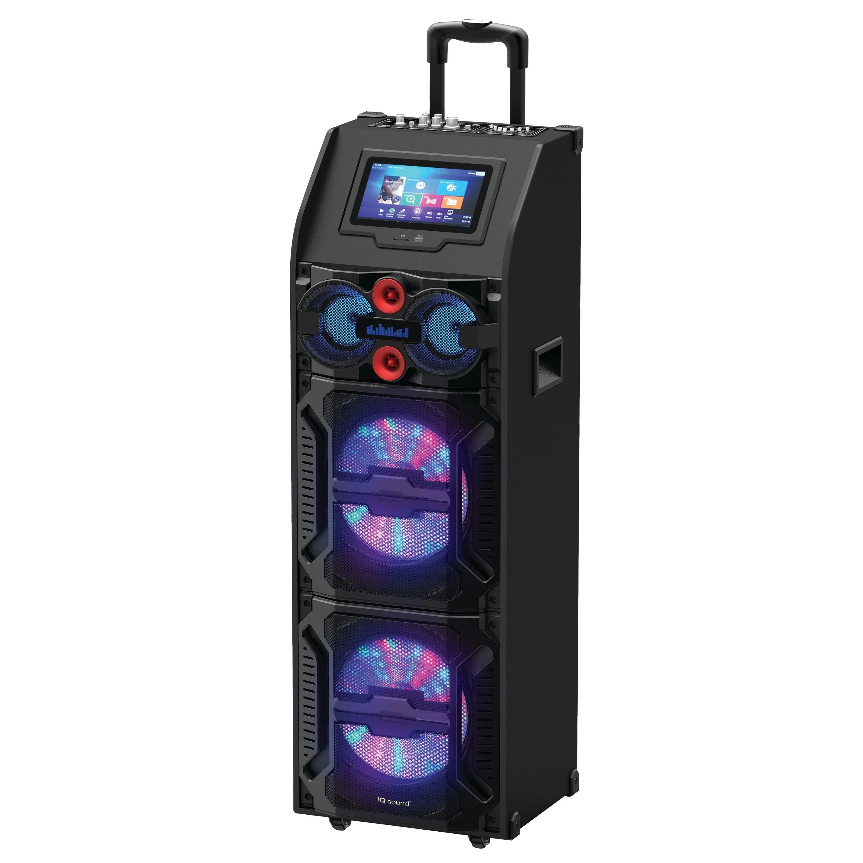 Supersonic 2 X 12" Bluetooth Pro-Speaker Karaoke & Built-In Tablet