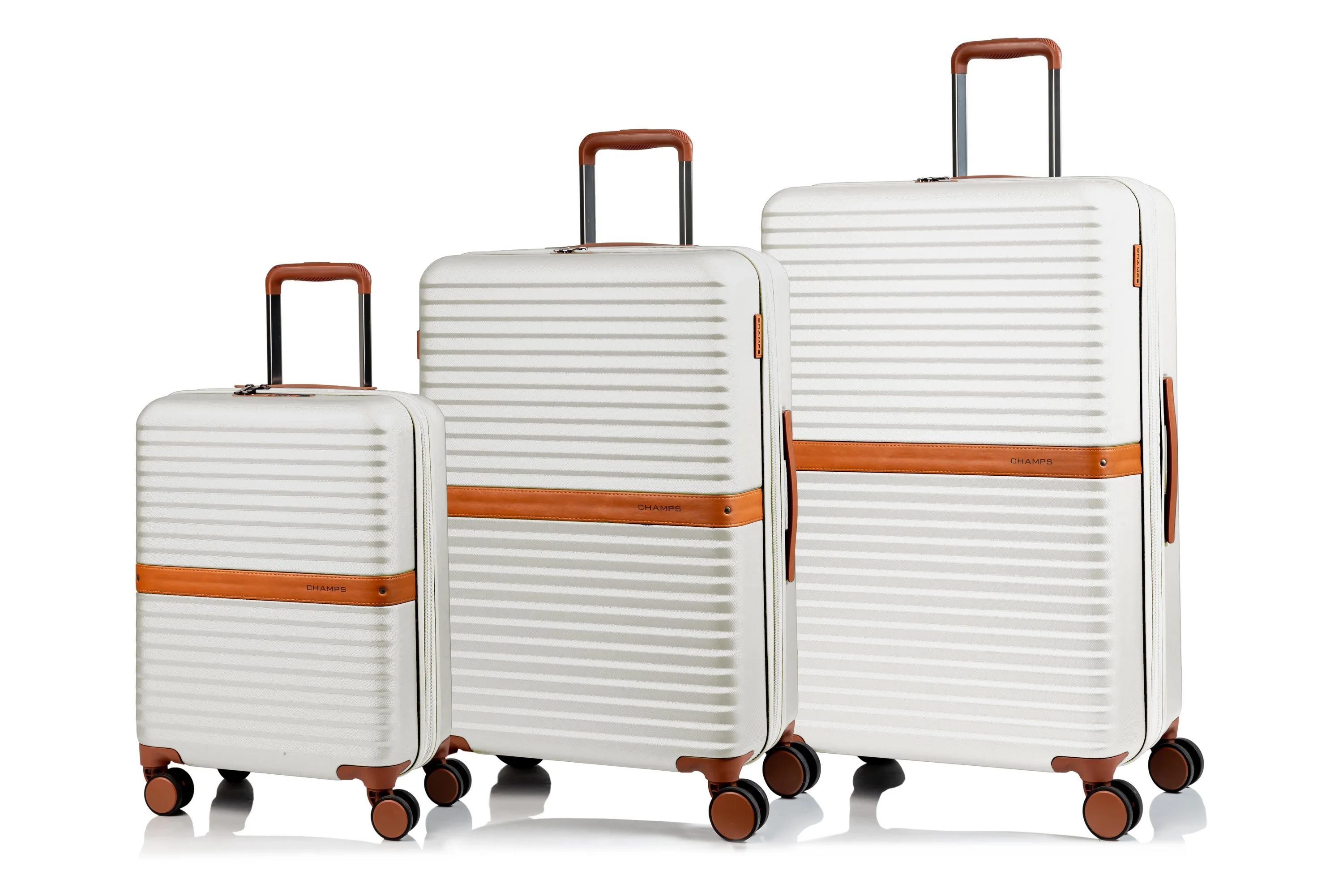 Champs Luggage Vintage Ii Luggage Set Size 3 Pieces - Ivory Beige