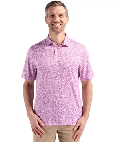 Cutter & Buck Pike Eco Flora Print Recycled Mens Big & Tall Polo view 3