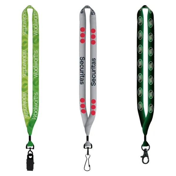 3/4" rPET Dye-Sublimated Lanyard w/ Metal Crimp & Metal Split-Ring view 2