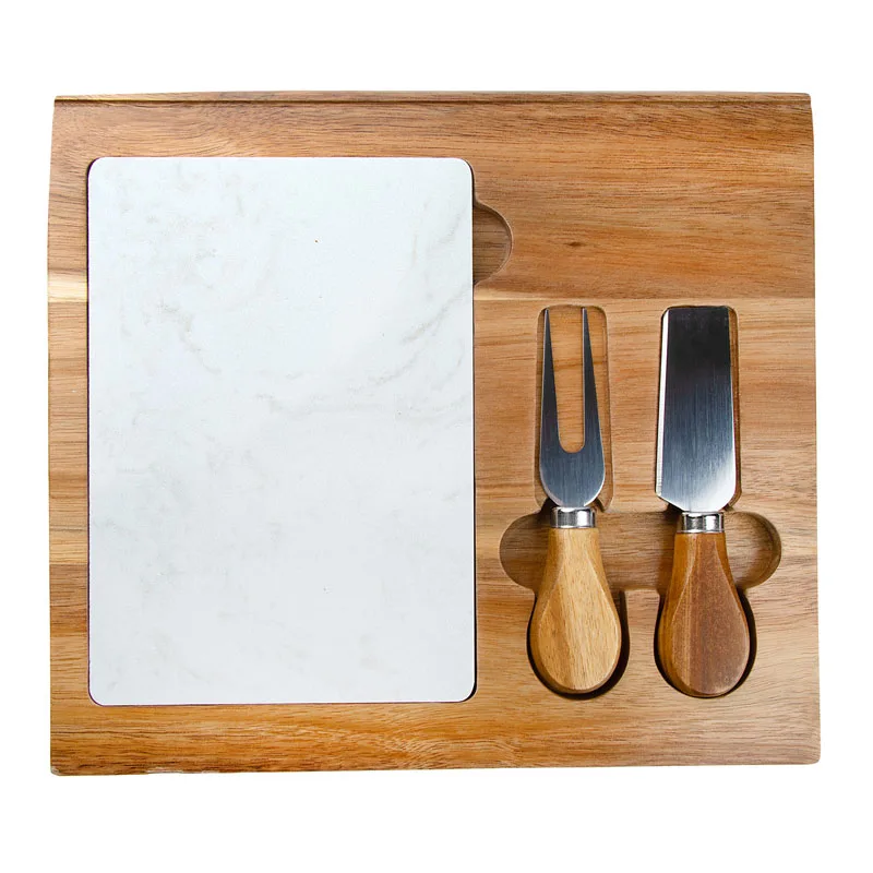 Carson 4-Piece Acacia Wood Cheese Set view 2