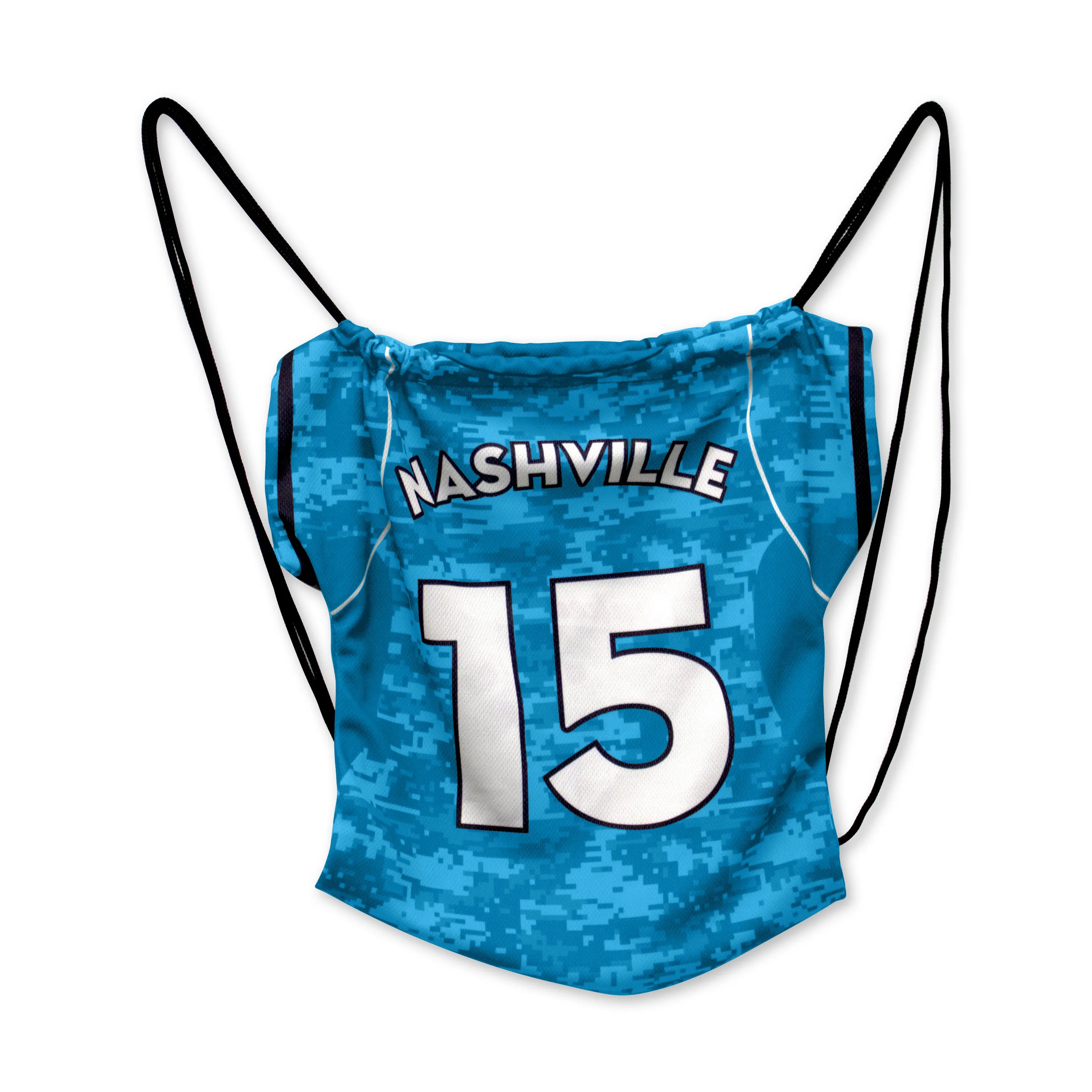 Jersey Mesh Drawstring Backpack view 3