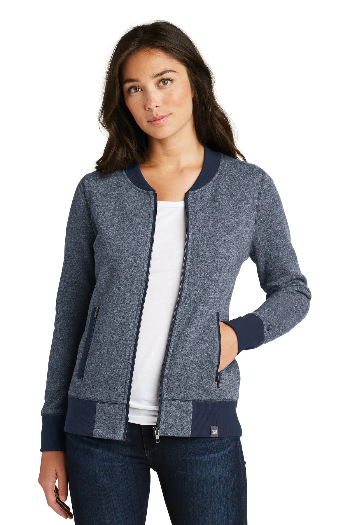New Era® Women's French Terry Baseball Full-Zip.