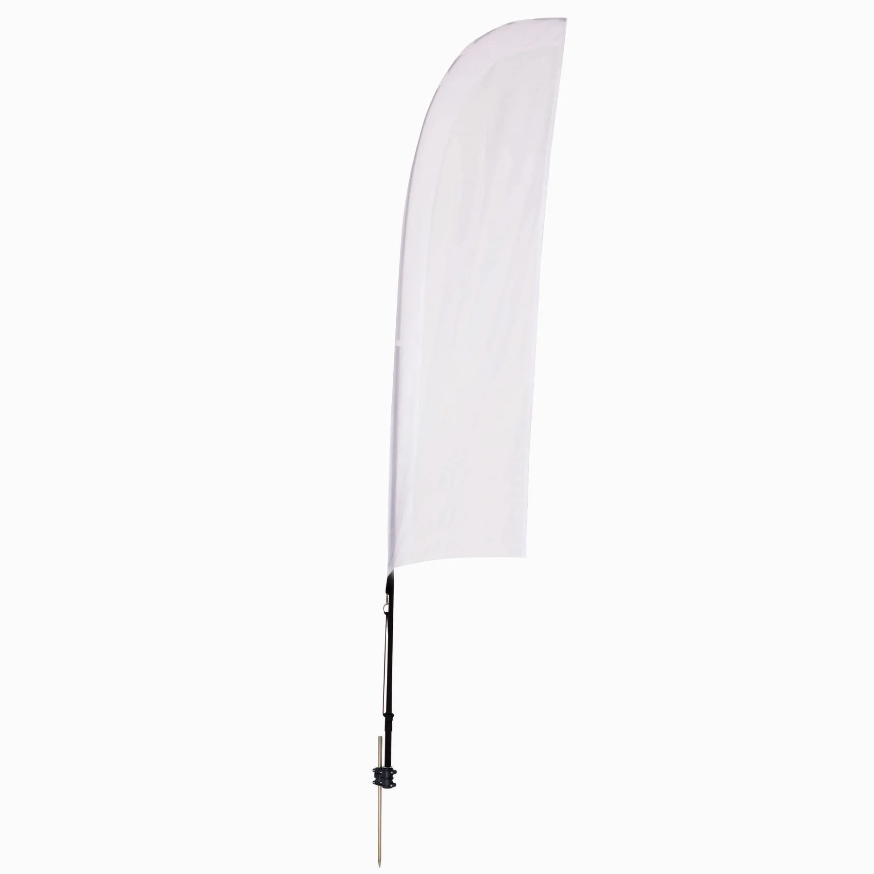 7' Streamline Blade Sail Sign Flag, 1-Sided, Ground Spike view 2
